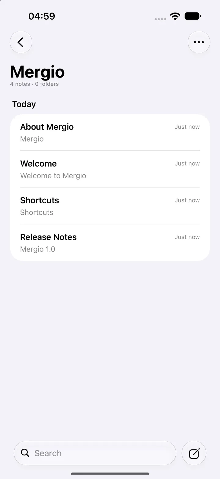 Mergio — On iPhone (1)